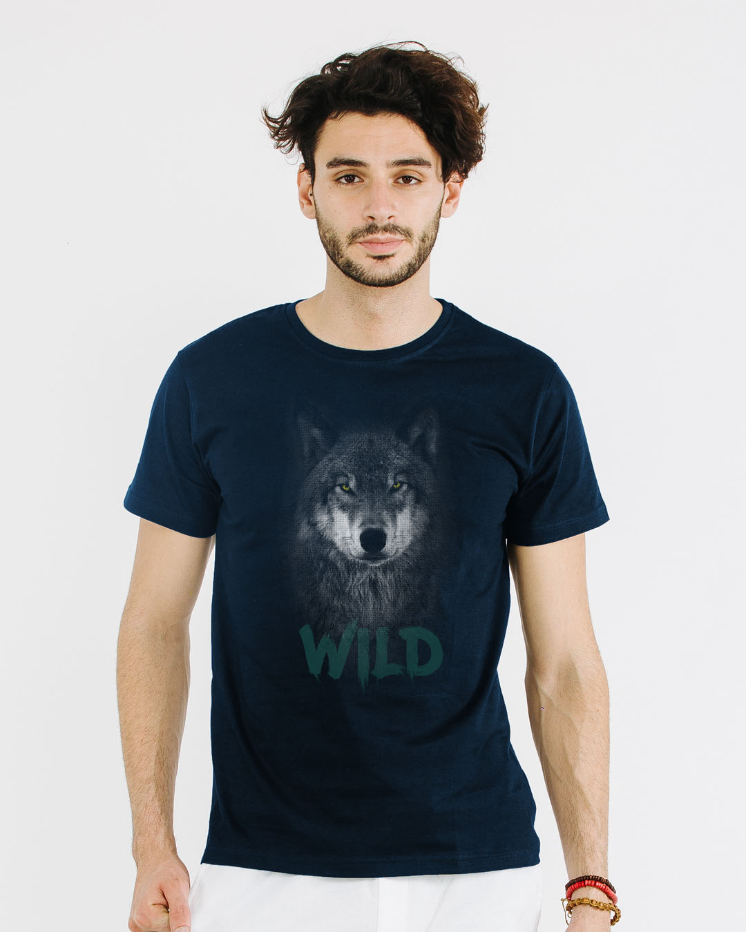 Shop Wild Wolf Half Sleeve T-Shirt-Back