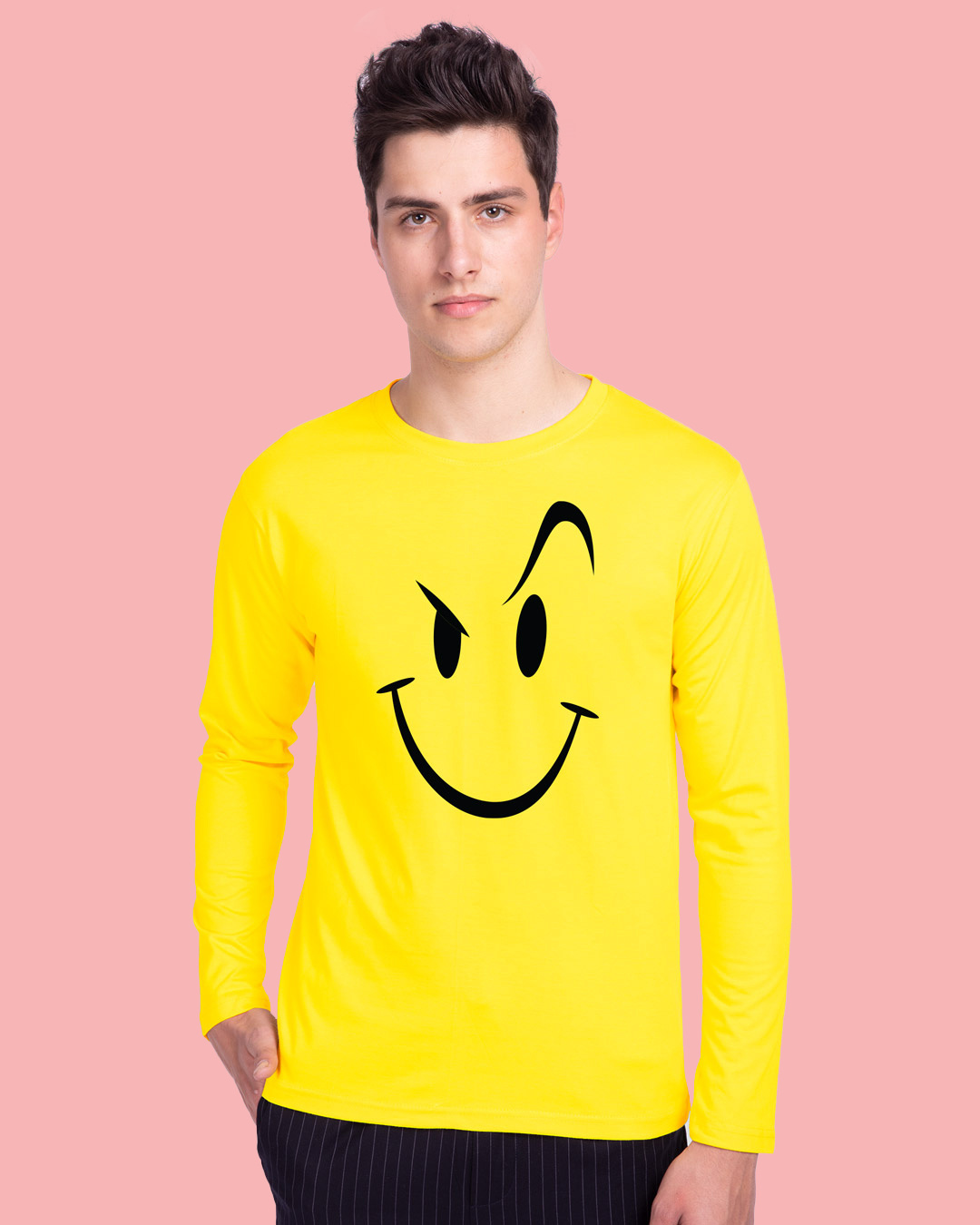 Buy Wink New Full Sleeve TShirt for Men yellow Online at Bewakoof