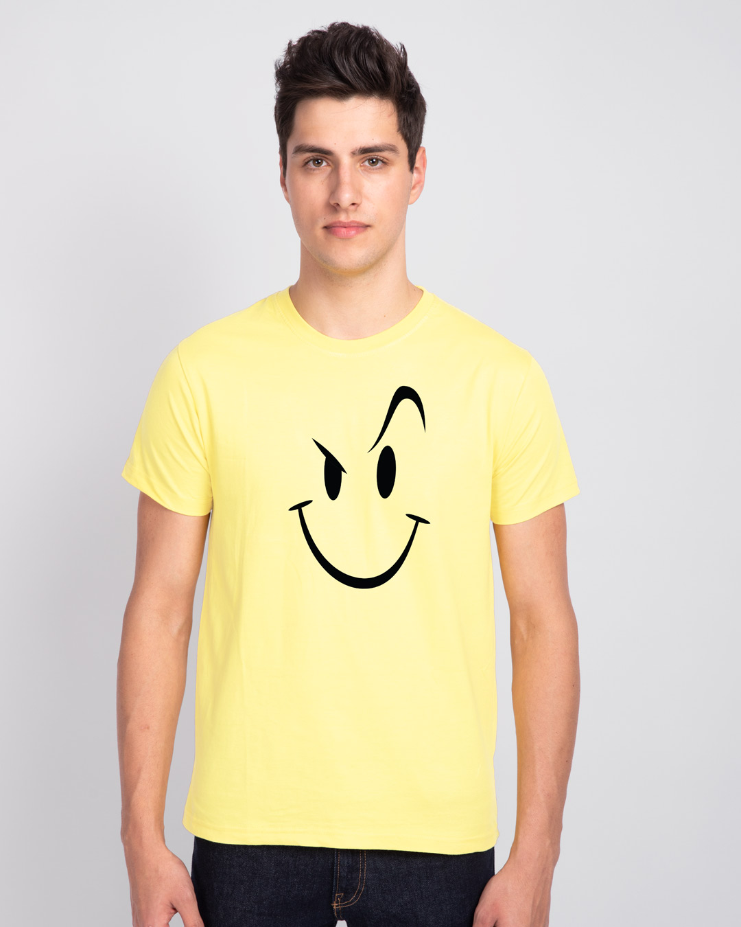 

Wink New Half Sleeve T-Shirt Pastel Yellow Men' Printed T-Shirts Bewakoof.com
