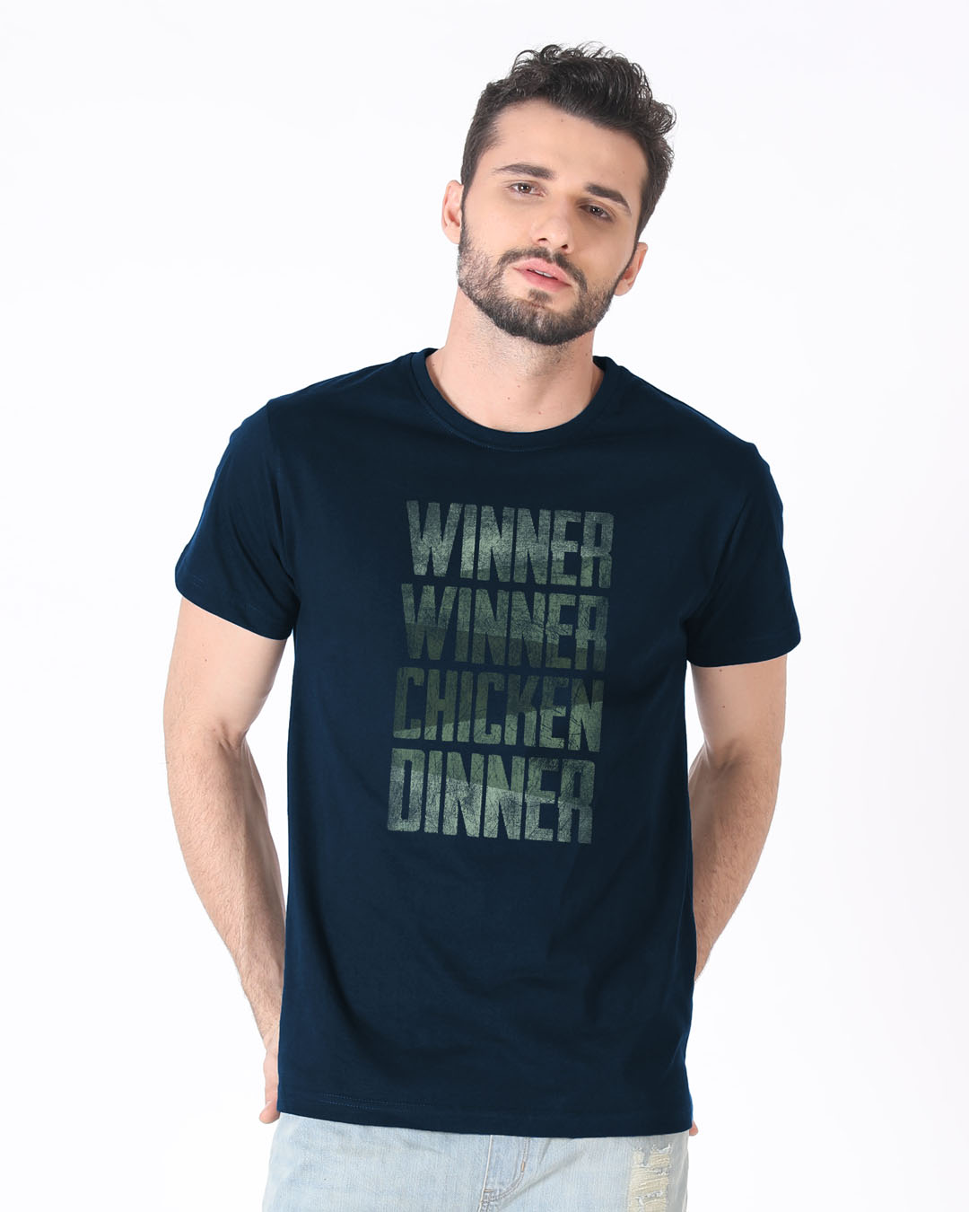 Shop Winner Chicken Half Sleeve T-Shirt-Back