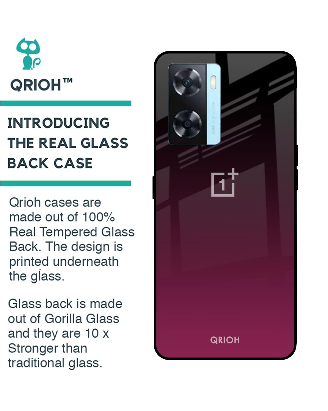 Shop Wisconsin Wine Premium Glass Case For OnePlus Nord N20 SE (Shock Proof,Scratch Resistant)-Back