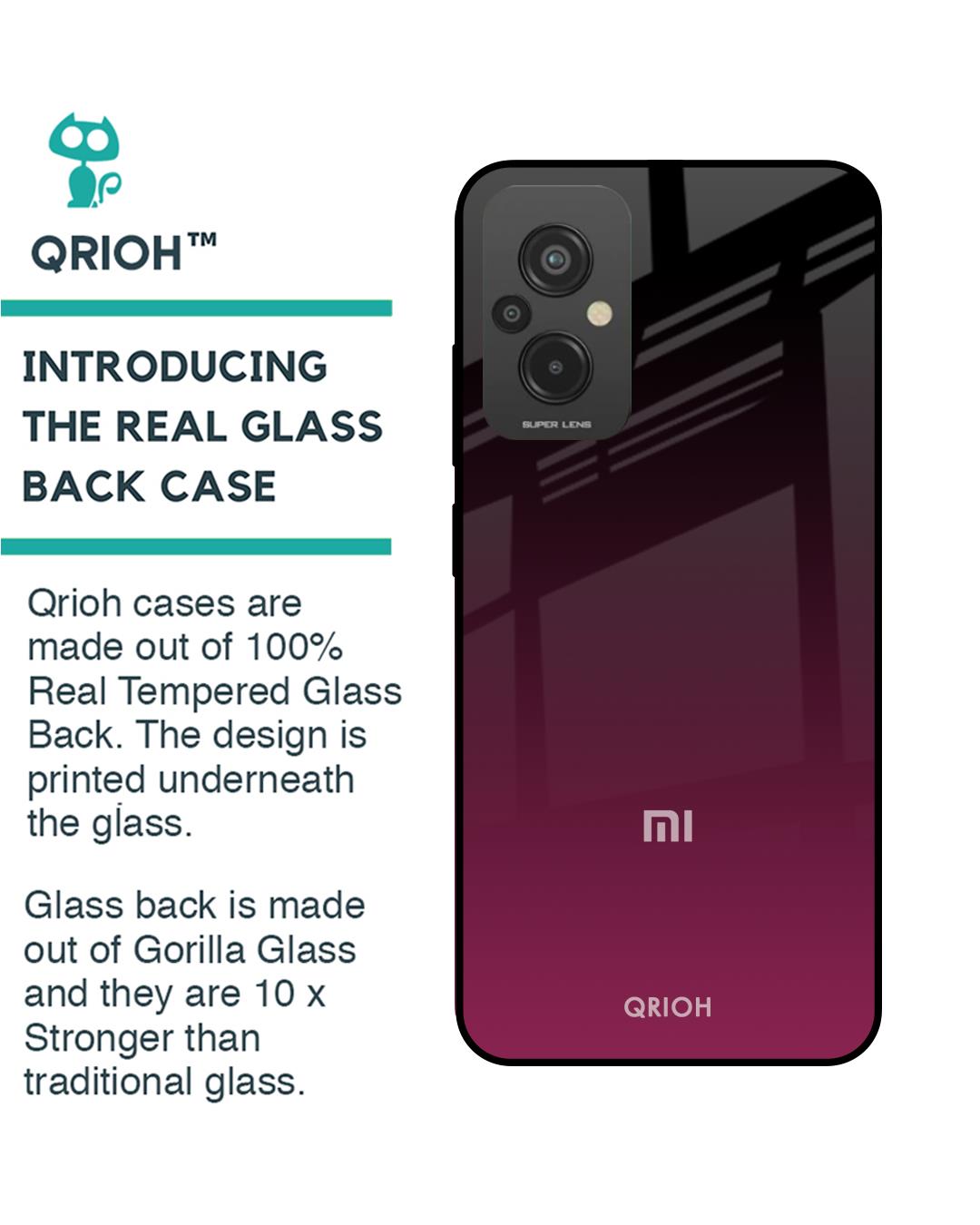 Shop Wisconsin Wine Premium Glass Case For Redmi 11 Prime (Shock Proof,Scratch Resistant)-Back