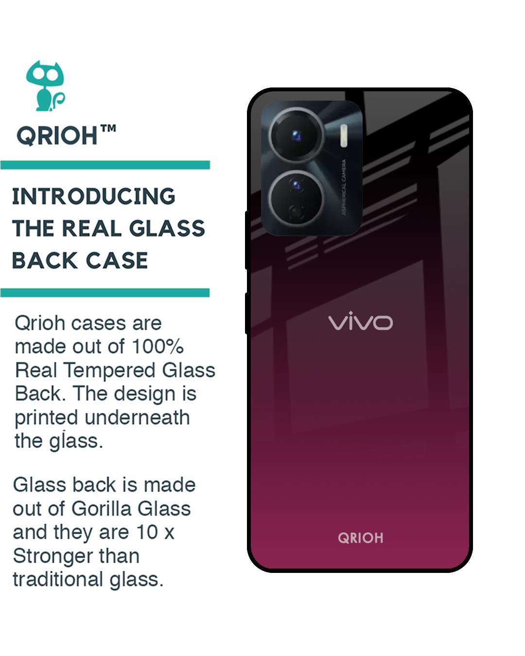 Shop Wisconsin Wine Premium Glass Case For Vivo Y16 (Shock Proof,Scratch Resistant)-Back