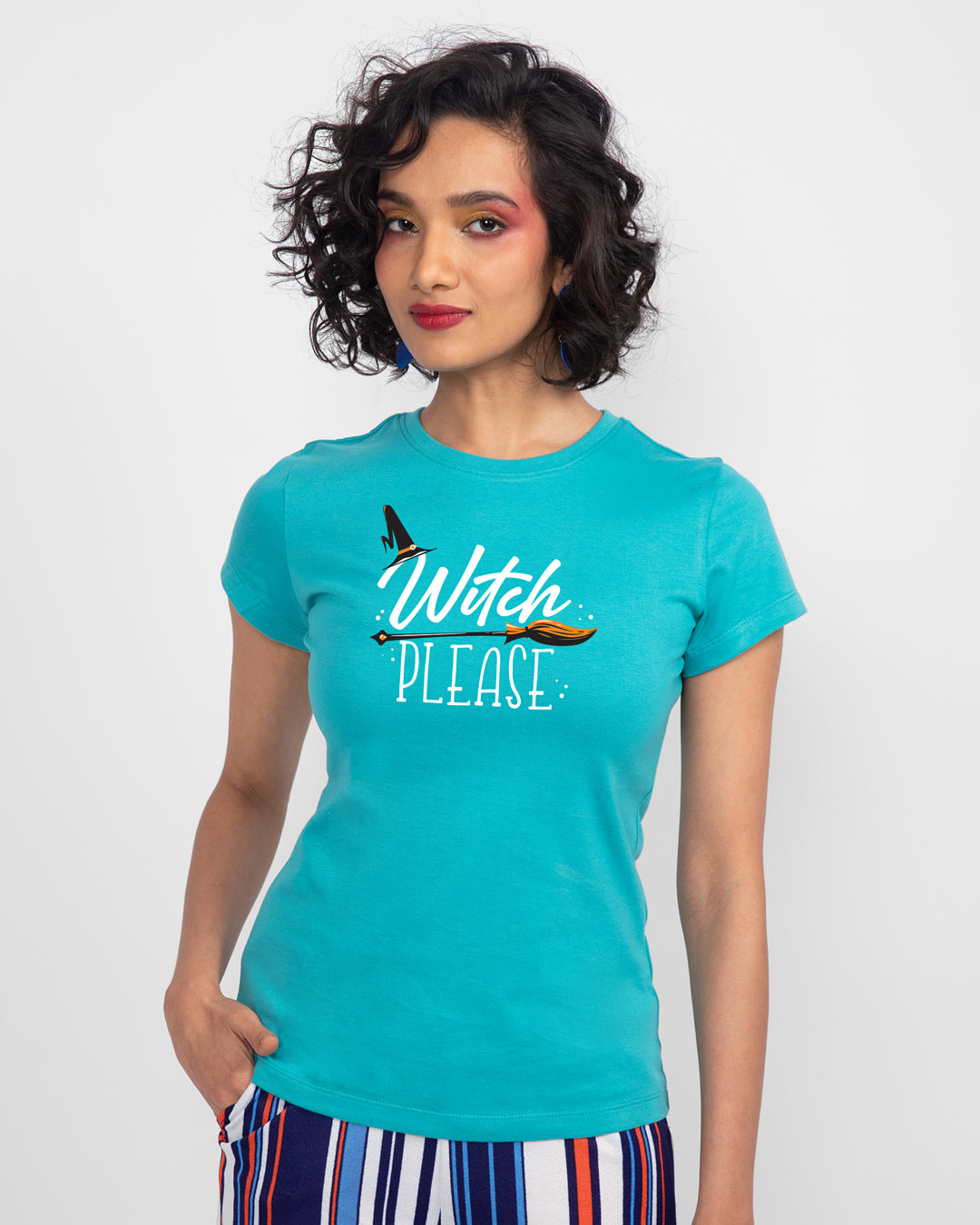 Shop Witch Please Half Sleeve T-shirt-Back