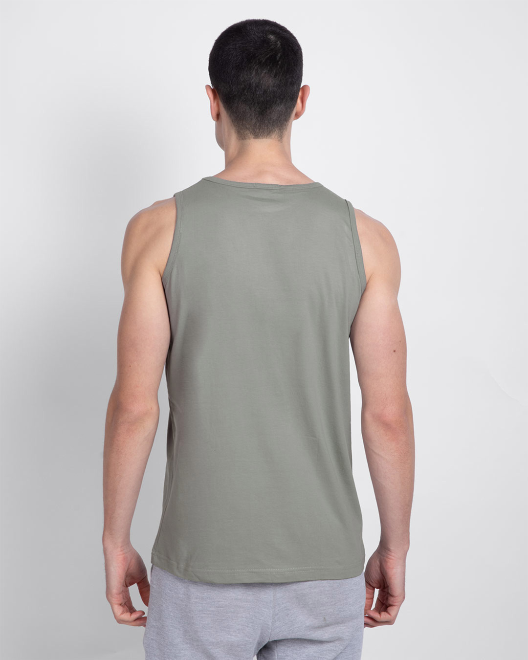 Shop With a Plan Round Neck Vest Meteor Grey-Back