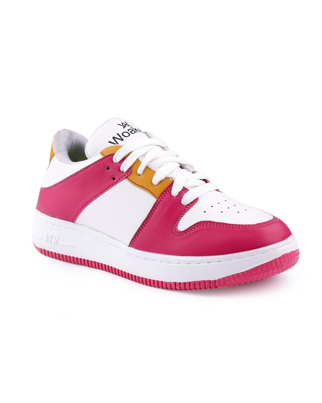 Shop Women's Pink Color Blocked Sneakers-Back