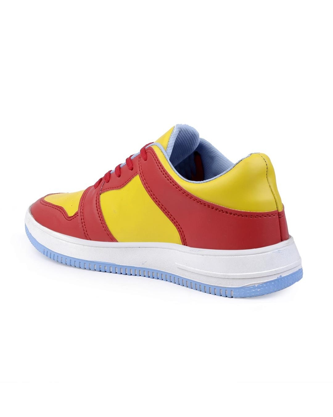 Shop Women's Red & Yellow Color Block Sneakers-Back