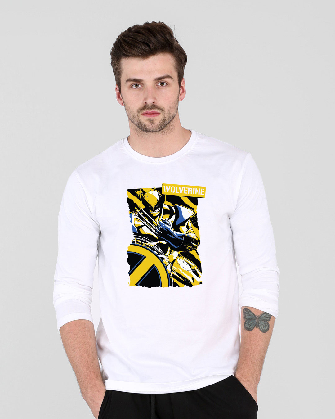 Shop Wolverine Poster Full Sleeve T-Shirt White (XML)-Back