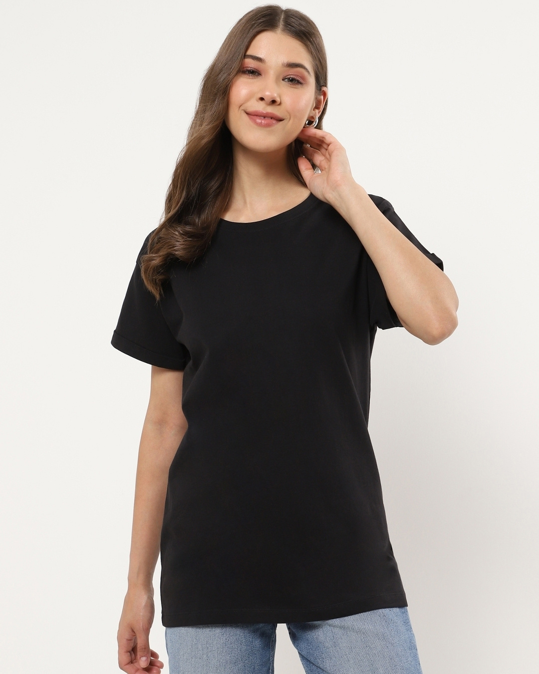 Shop Pack of 2 Women's Pink & Black Boyfriend T-shirt-Back