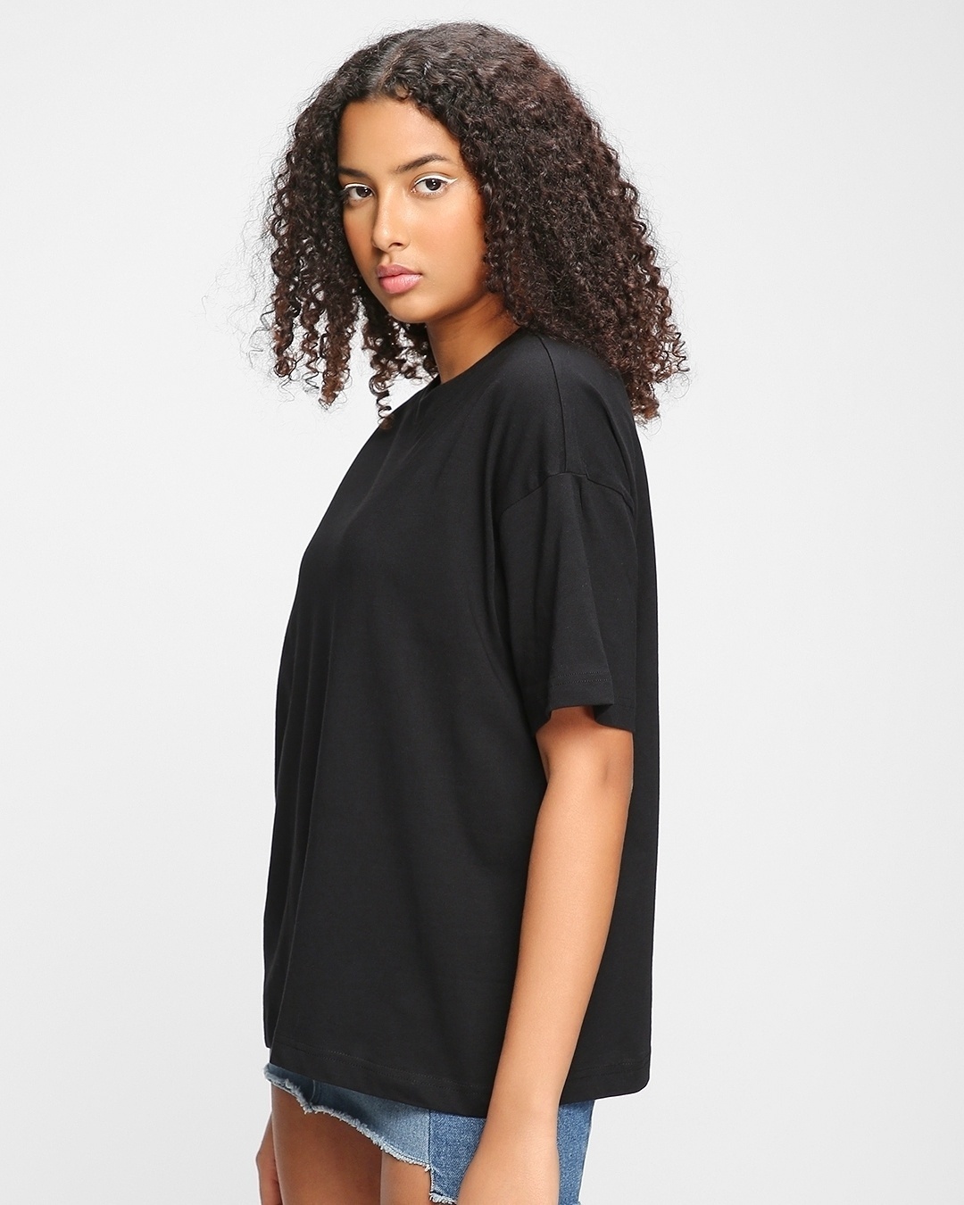 Shop Pack of 2 Women's Black Oversized T-shirt-Back