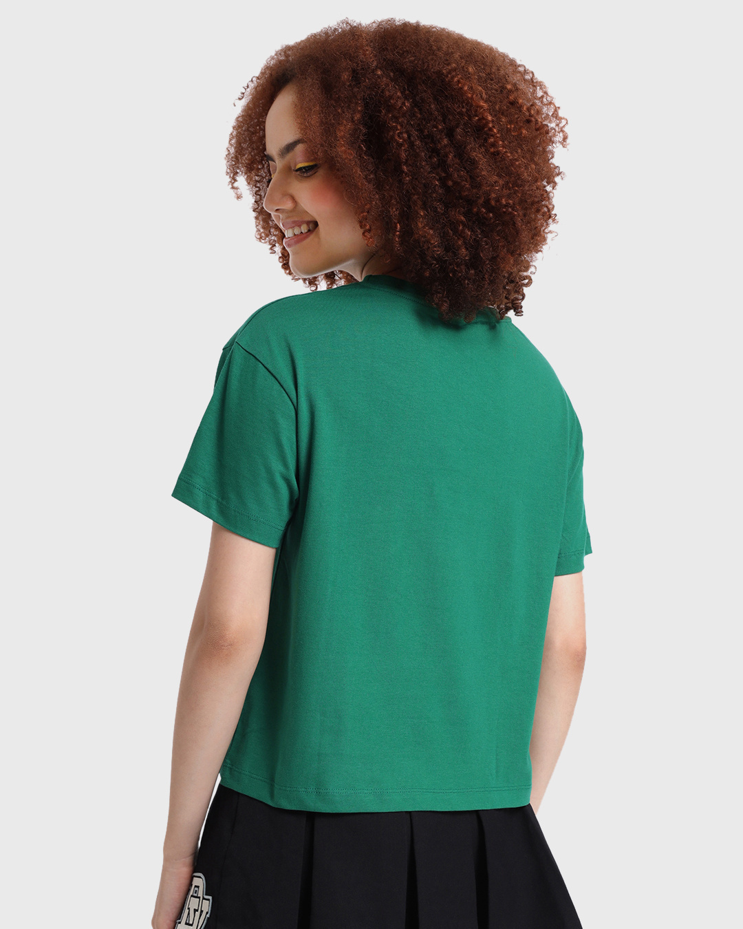 Shop Women's Green Friends Logo Typography Relaxed Fit Top-Back