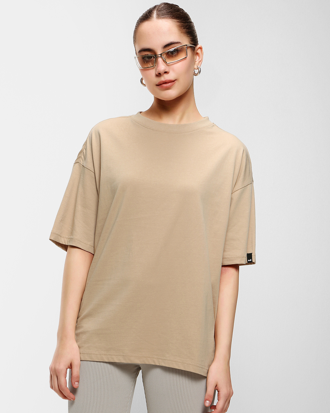 Buy Women's Brown Oversized T-shirt for Women brown Online at Bewakoof