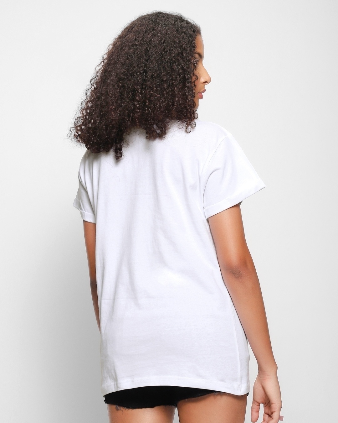 Shop Pack of 2 Women's White & Purple Boyfriend T-shirt-Back