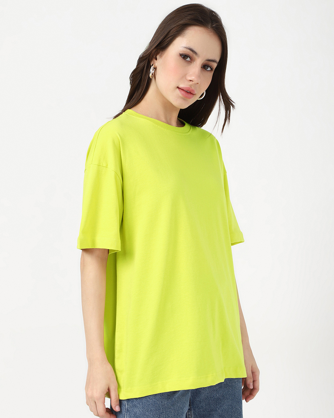 Shop Women's Acacia Yellow Oversized T-shirt-Back