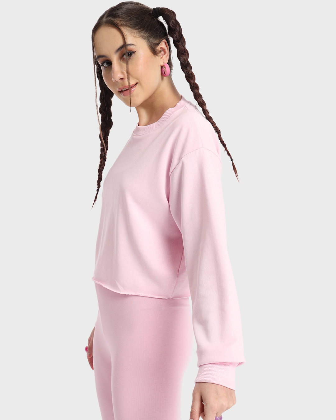 Shop Women's Barely Pink Oversized Sweatshirt-Back