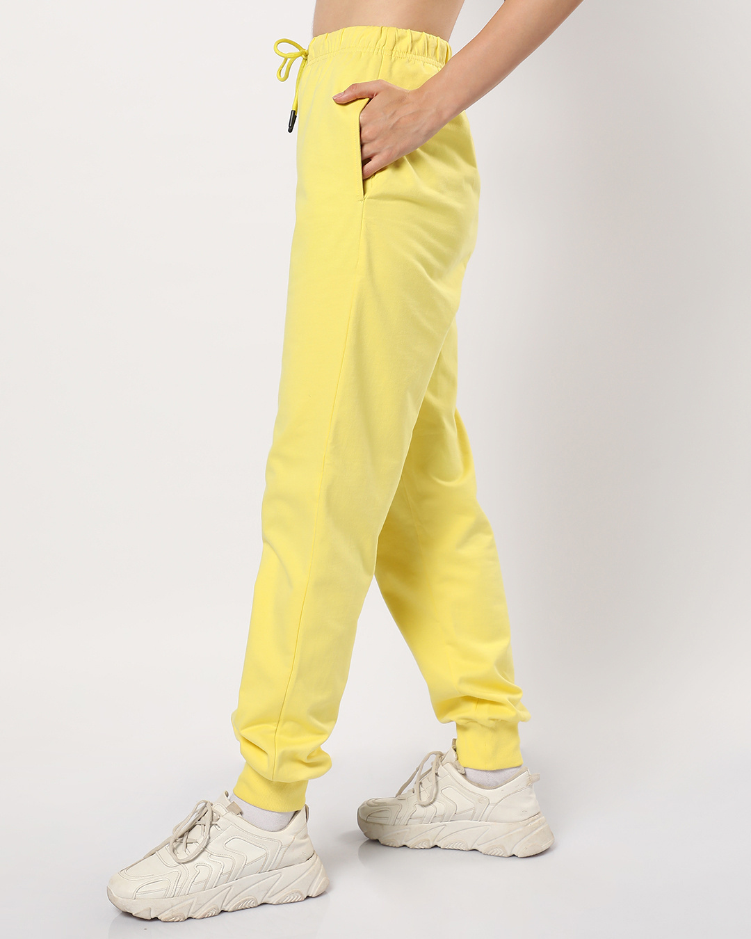 Shop Women's Birthday Yellow Relaxed Fit Joggers-Back