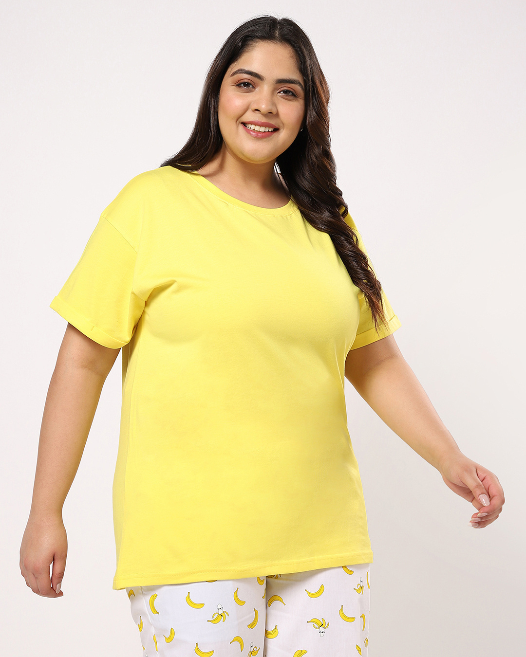 Shop Women's Birthday Yellow Plus Size Boyfriend T-shirt-Back