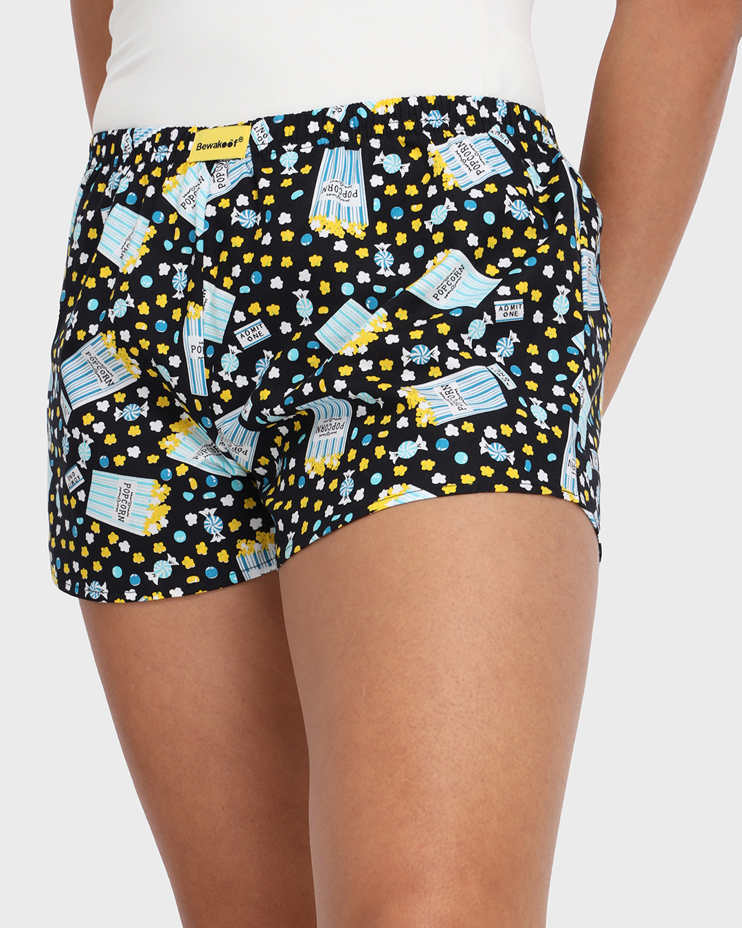 Buy Women's Black All Over Printed Boxers Online in India at Bewakoof