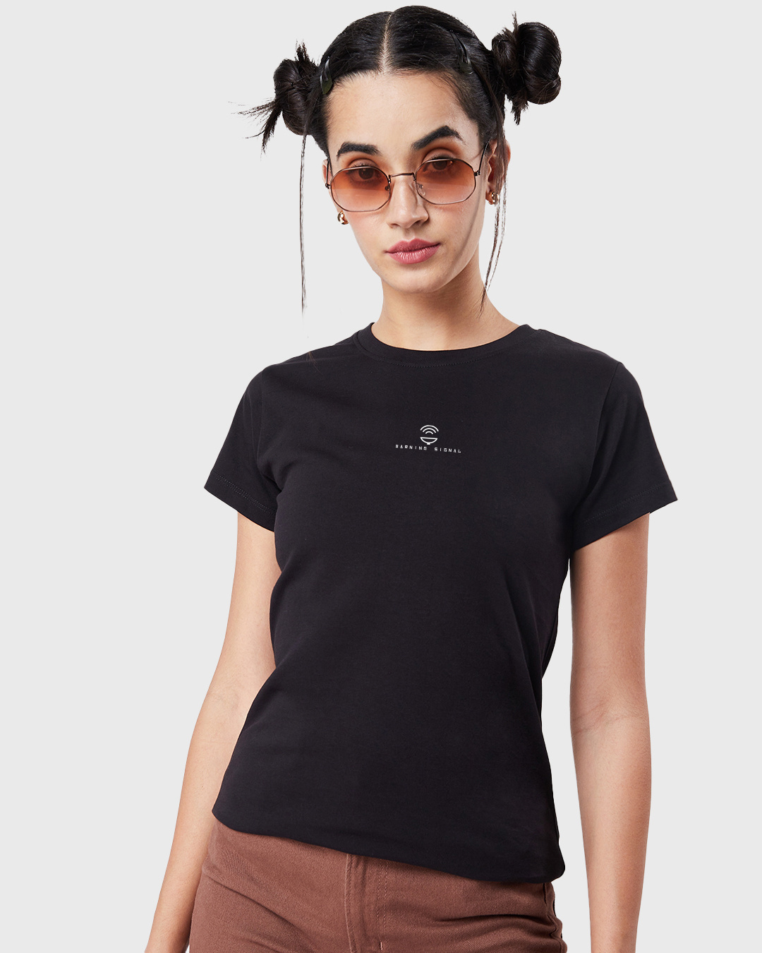 Shop Women's Black Astro Bear W  Graphic Printed T-shirt-Back