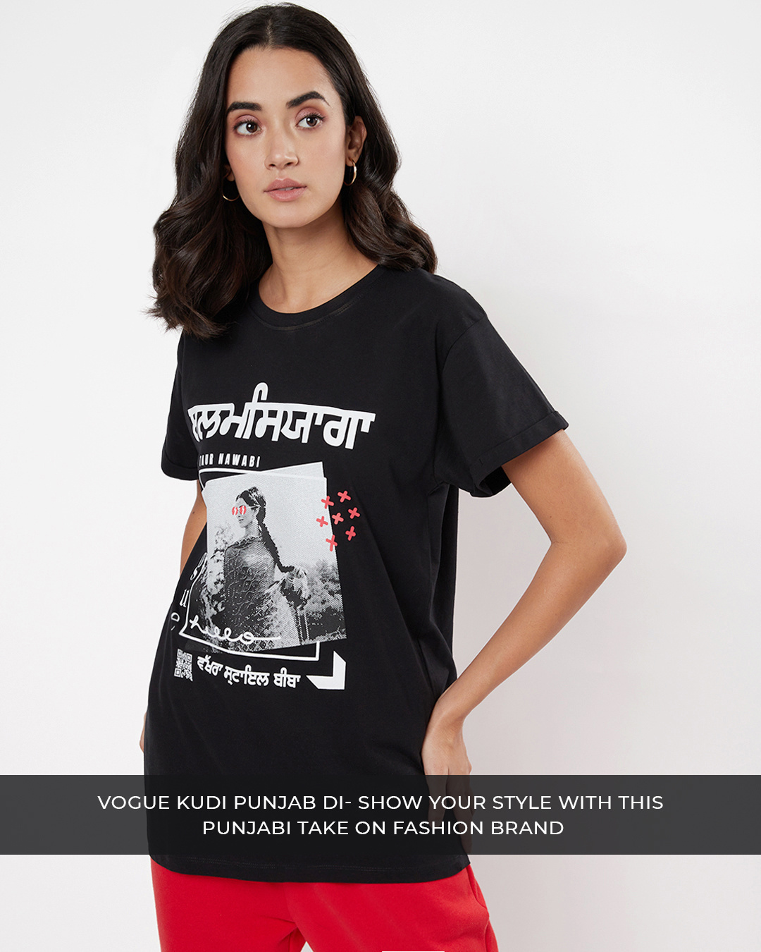 Shop Women's Black Balamciaga Graphic Printed Boyfriend T-shirt-Back