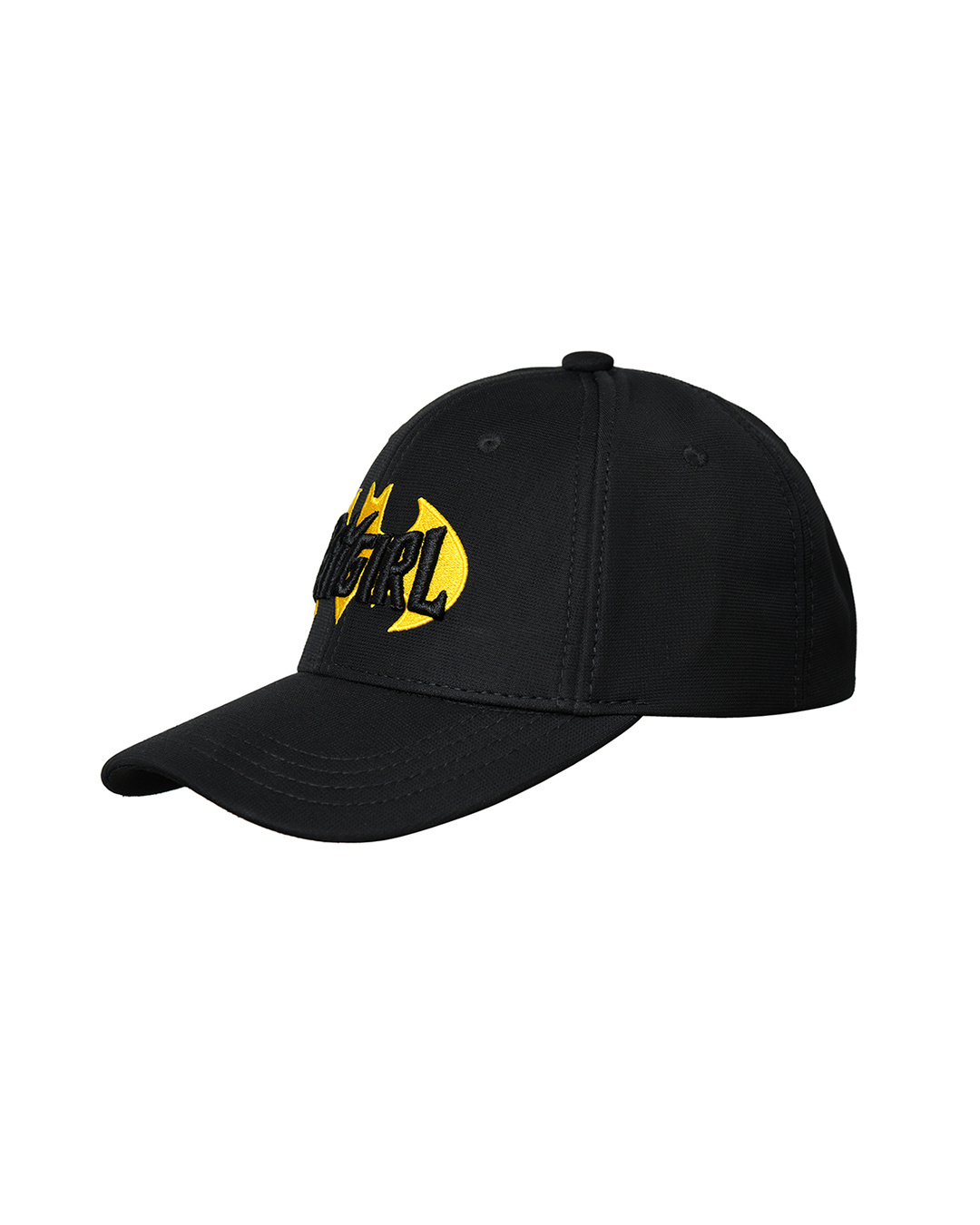 Shop Women's Black Batgirl Embroidered BaseBall Cap-Back