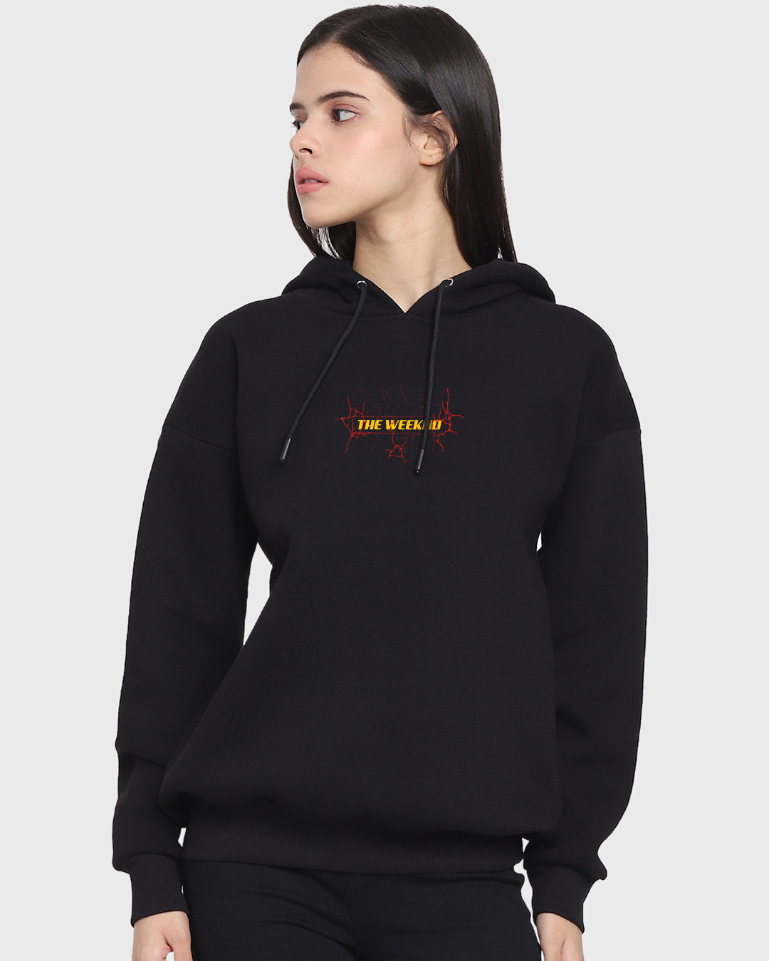 BLACK GLITTER 'BLINDED' HOODIE