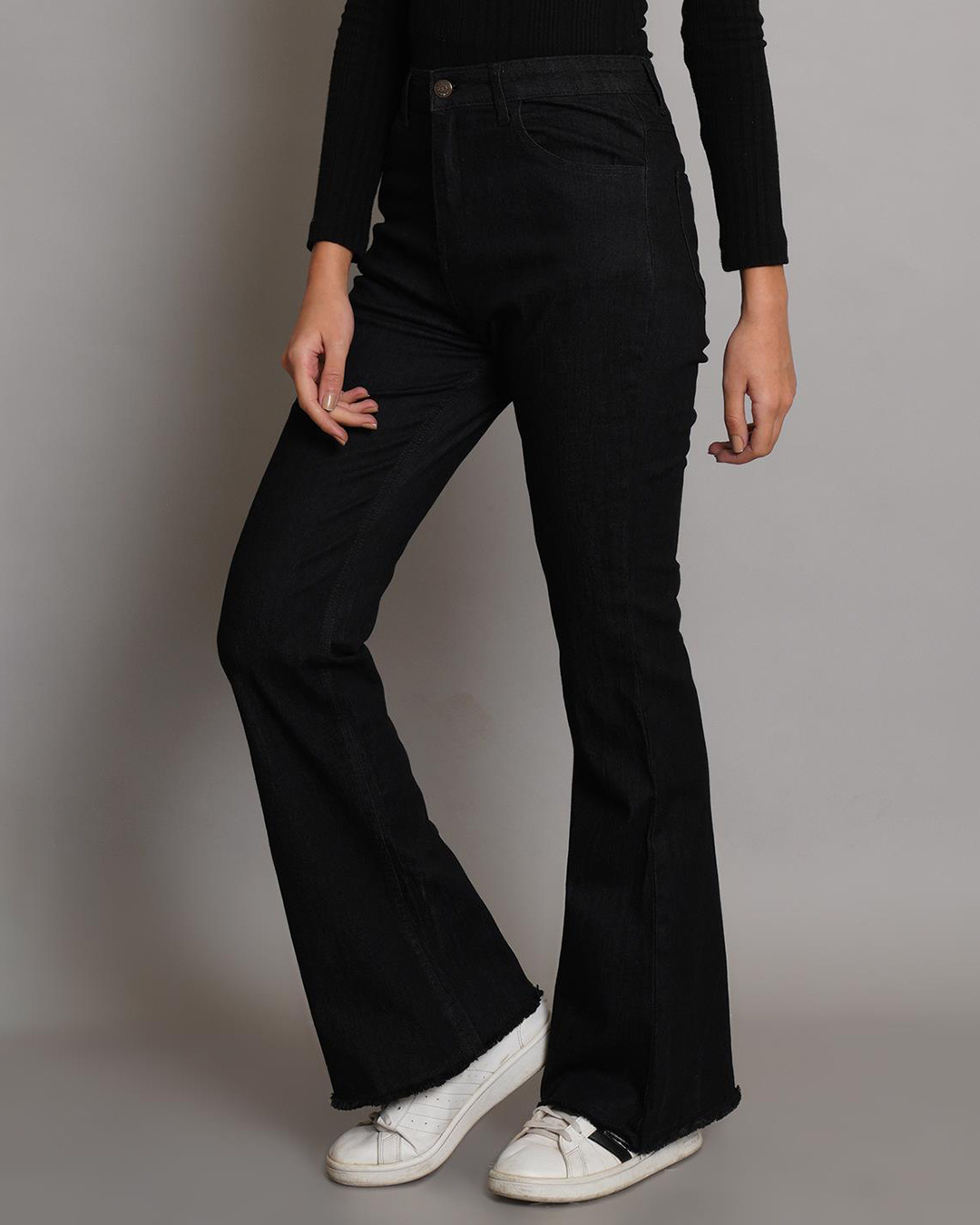 Shop Women's Black Bootcut Jeans-Back