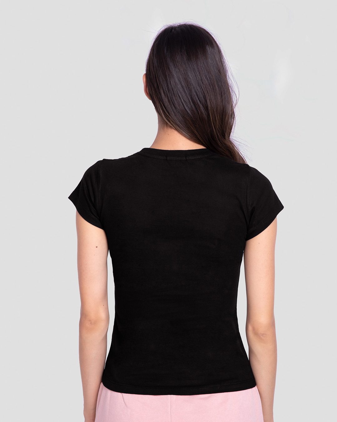 Shop Women's Black Cap Logo (AVEGL) Graphic Printed Slim Fit T-shirt-Back