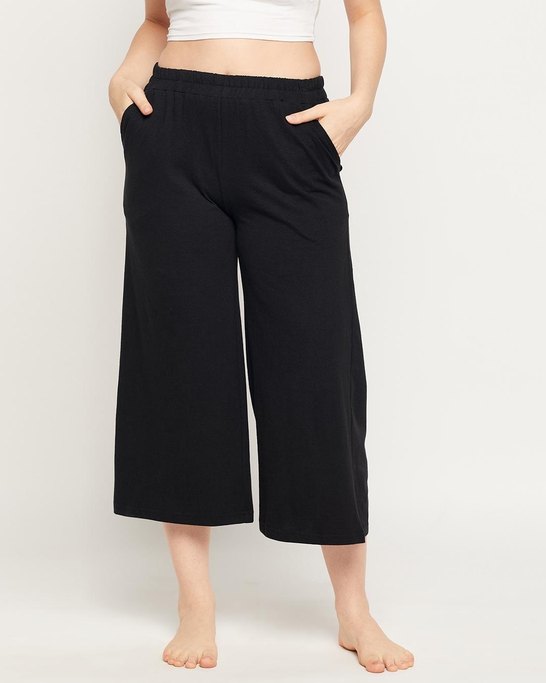 Buy Women's Black Capri Online at Bewakoof