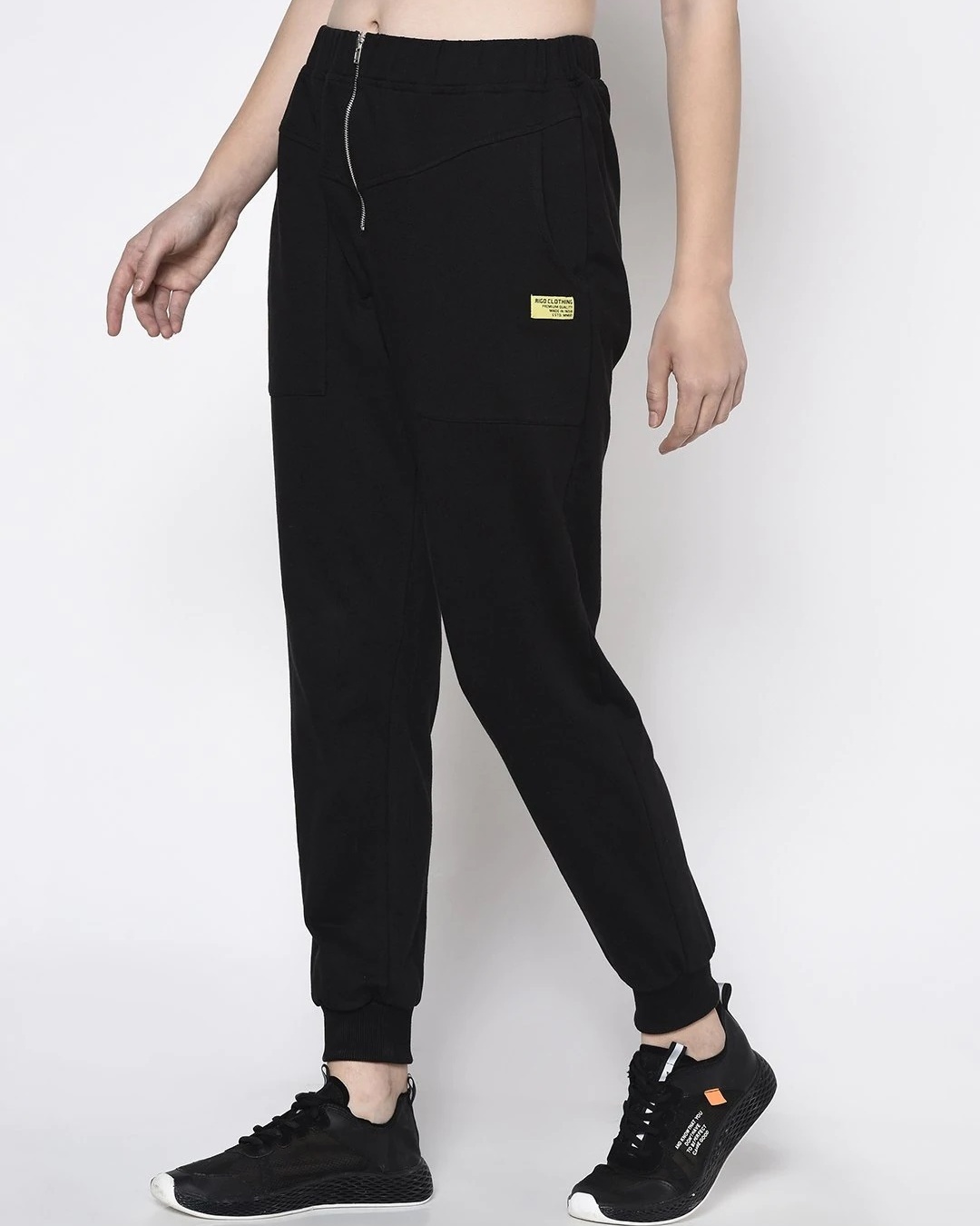 Shop Women's Black Casual Joggers-Back