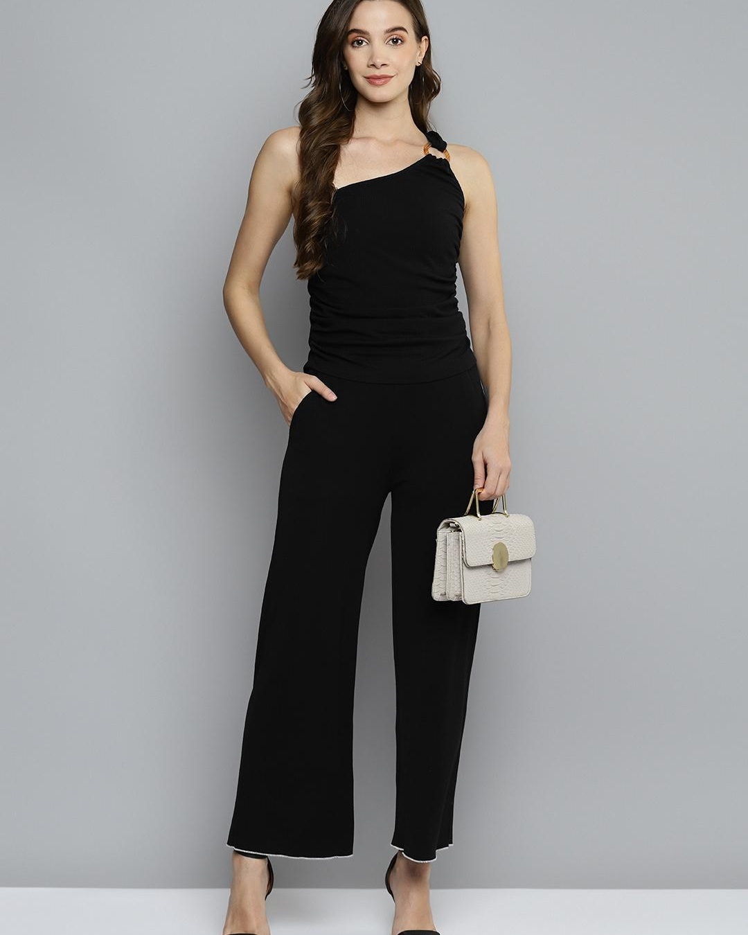 womens black co ord suit