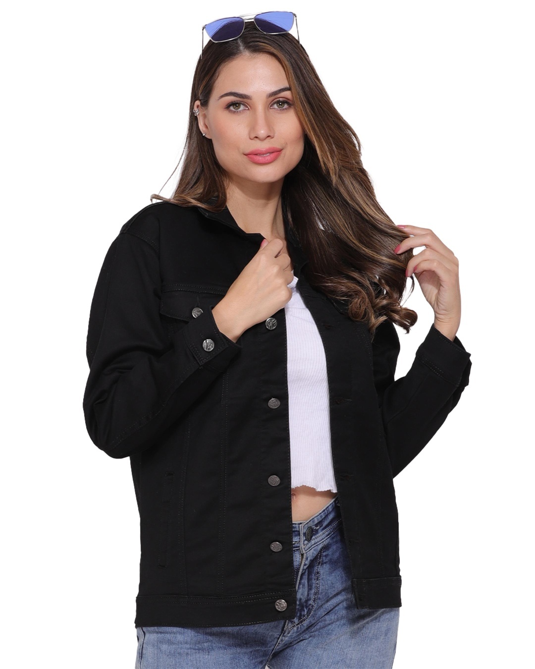 Buy Women's Black Denim Jacket Online at Bewakoof