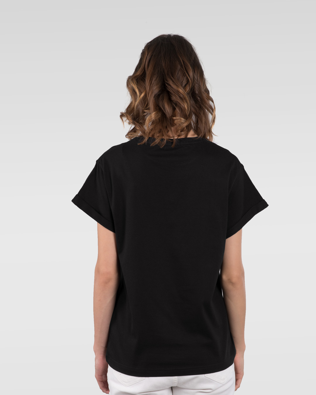 Shop Women's Black Desi Girl Typography Boyfriend T-shirt-Back