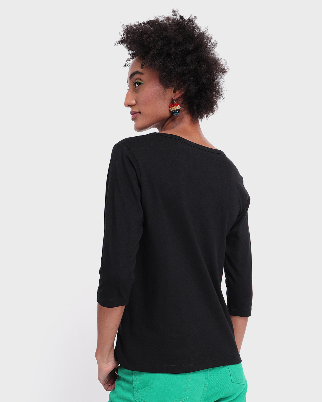 Shop Women's Black Friends Slim Fit T-shirt-Back