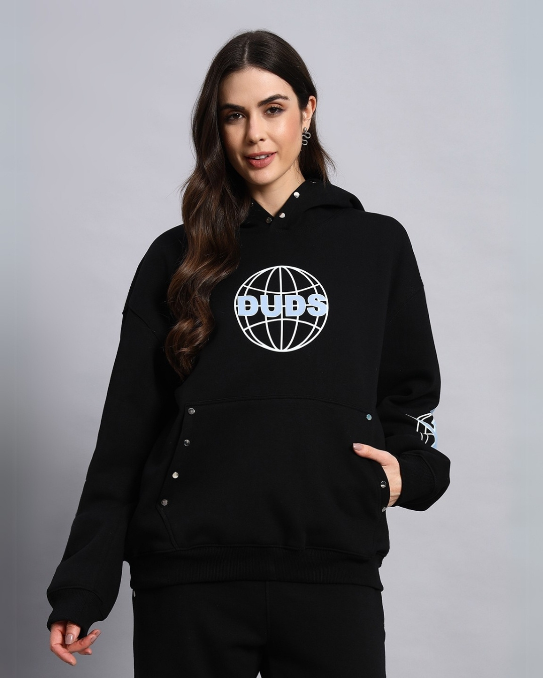 Buy Women's Black Graphic Printed Oversized Hoodies Online in India at ...