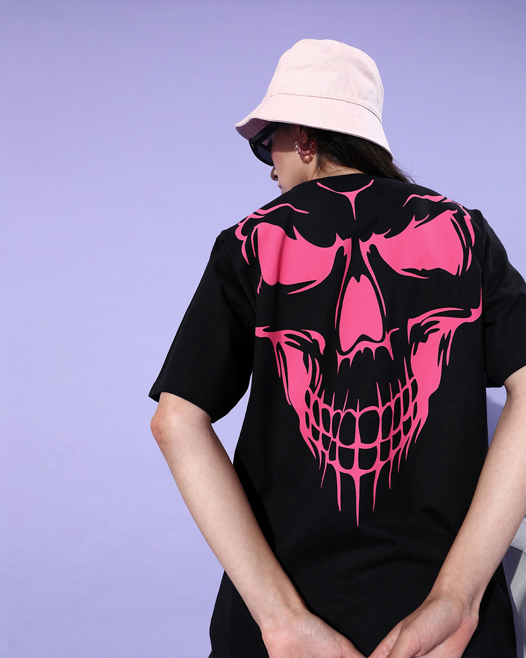 Black Graphic Print Studded T-Shirt main image 0