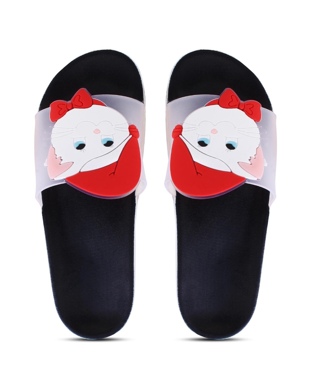 Shop Women's Black HatCat Sliders-Back
