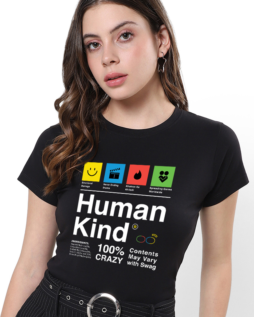 Pink Semi Fit Women's Cotton T-Shirt By Being Human Clothing