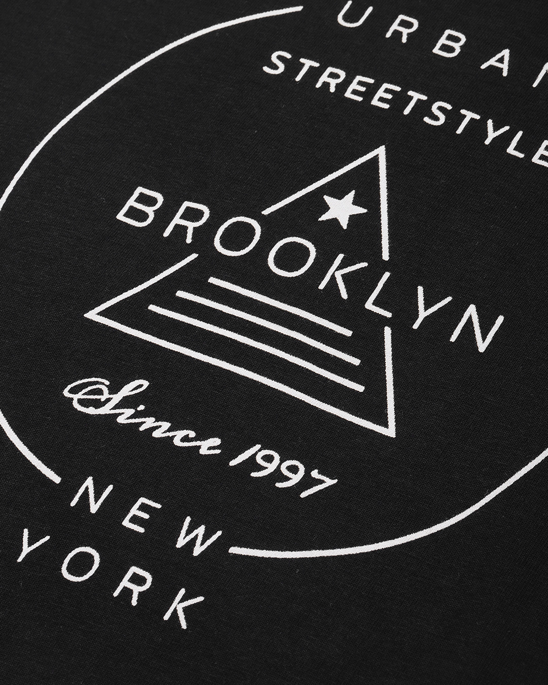 Shop Women's Black New York City Typography Oversized T-shirt-Back