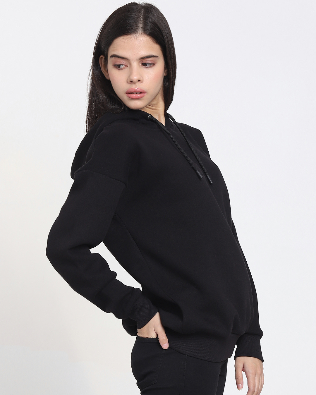 Buy Women's Black Oversized Hoodies Online at Bewakoof