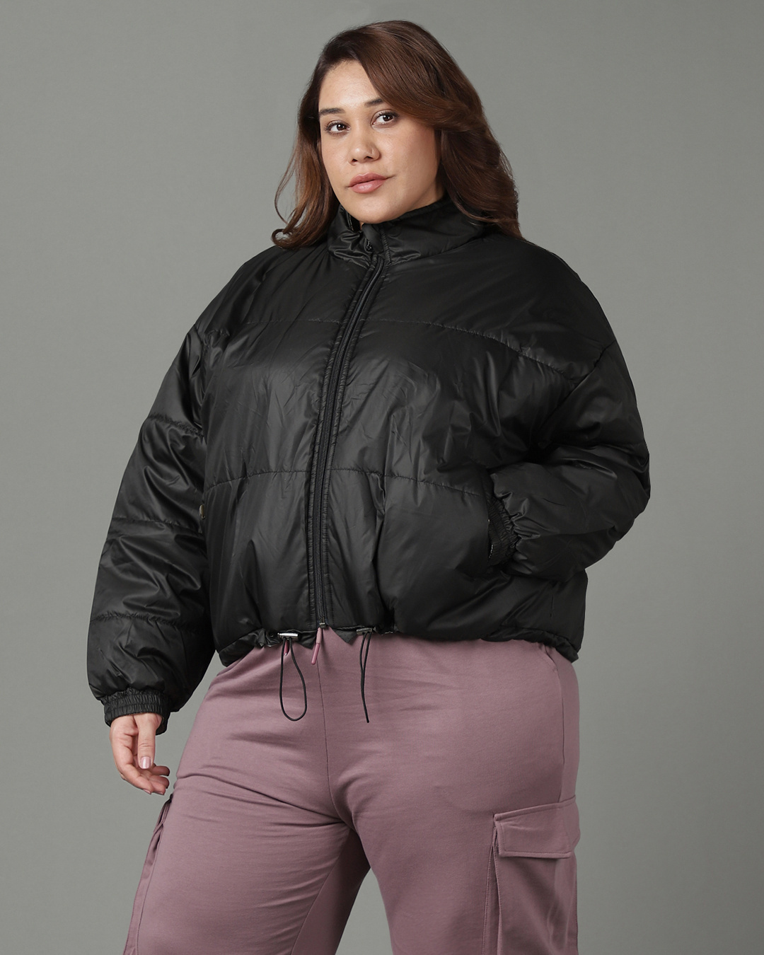 Shop Women's Black Oversized Plus Size Jacket-Back