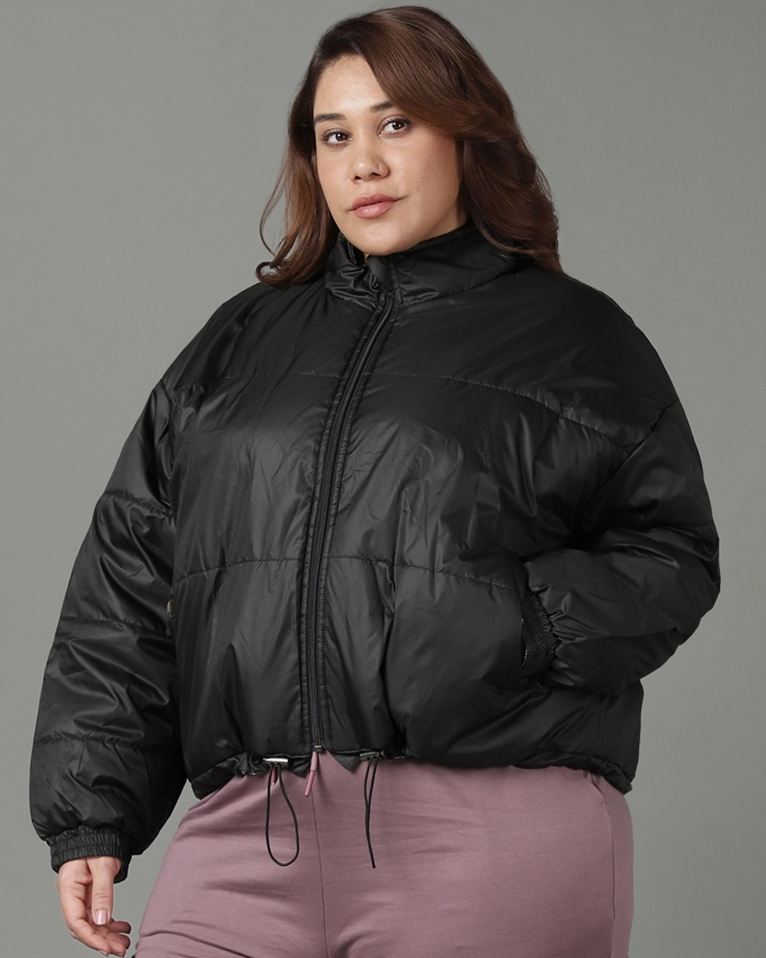 Shop Women's Black Oversized Plus Size Jacket-Back