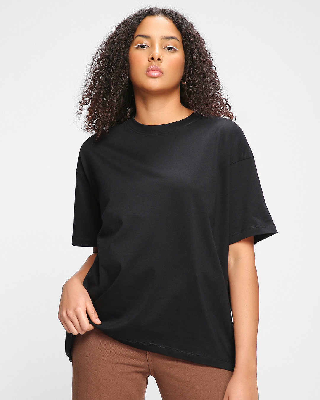 Shop Pack of 2 Women's Black Oversized T-shirt-Back