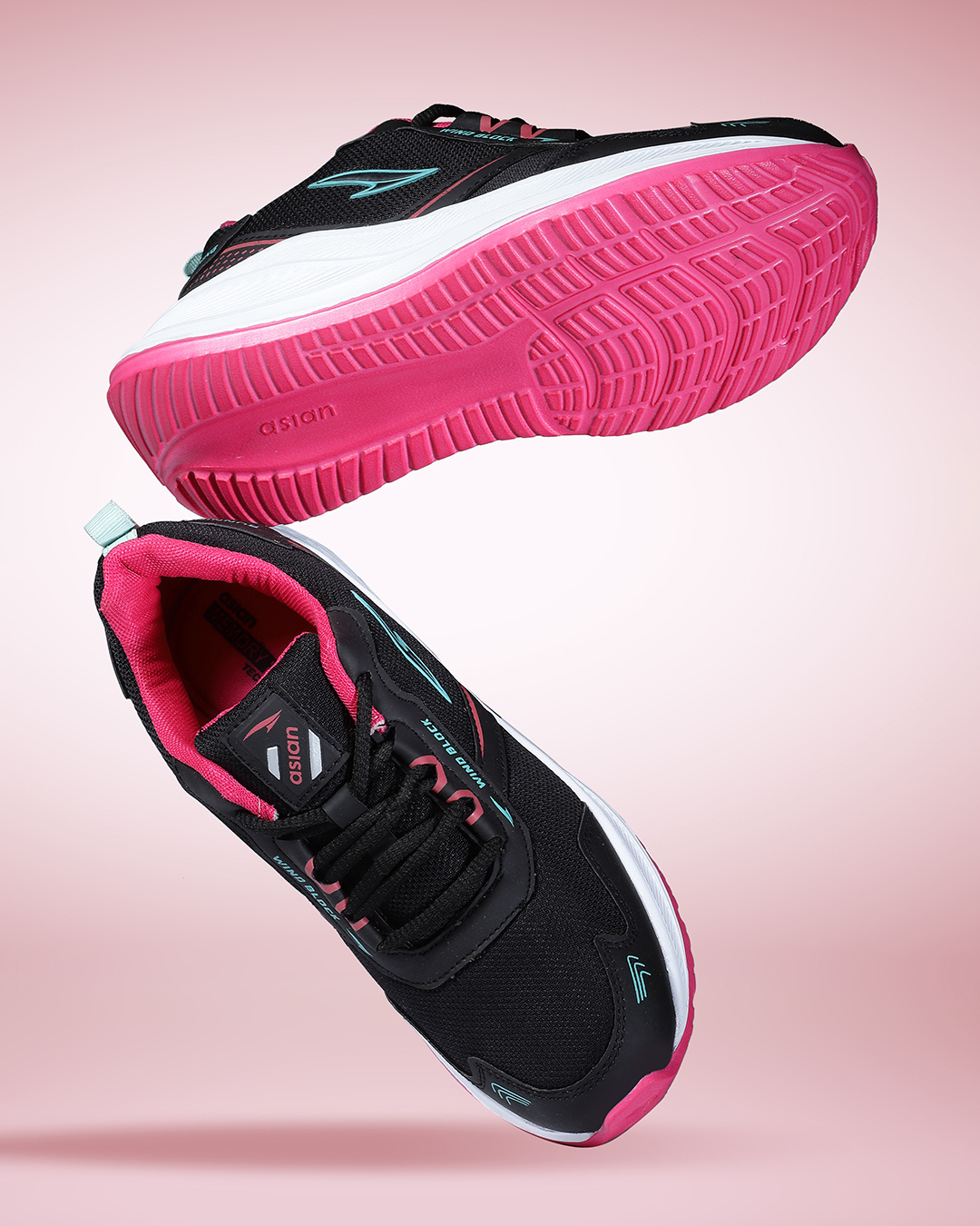 Buy Women's Black & Pink Running Shoes Online in India at Bewakoof