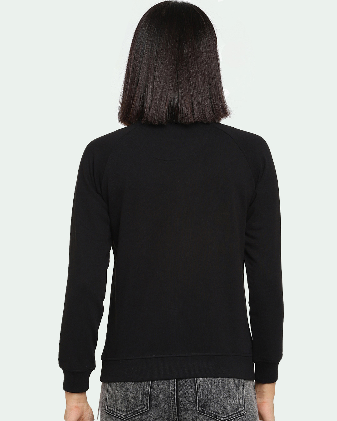 Shop Women's Black Mickey Graphic Printed Sweatshirt-Back