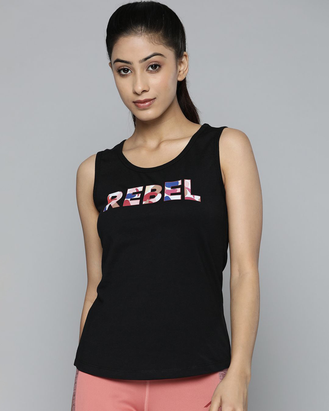 Buy Women's Black Rebel Typography Slim Fit T-shirt Online at Bewakoof