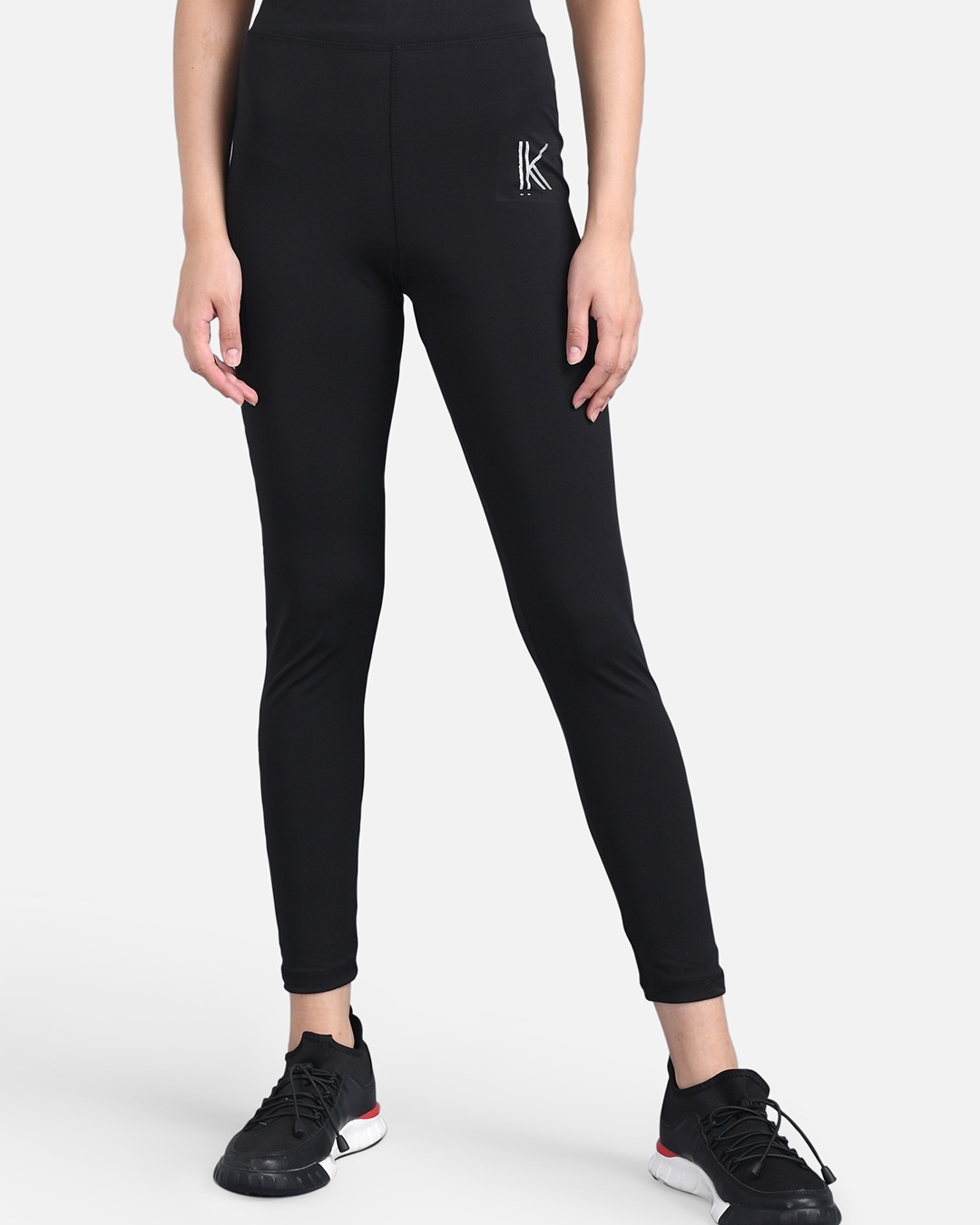 Shop Women's Black Skinny Fit Tights-Back