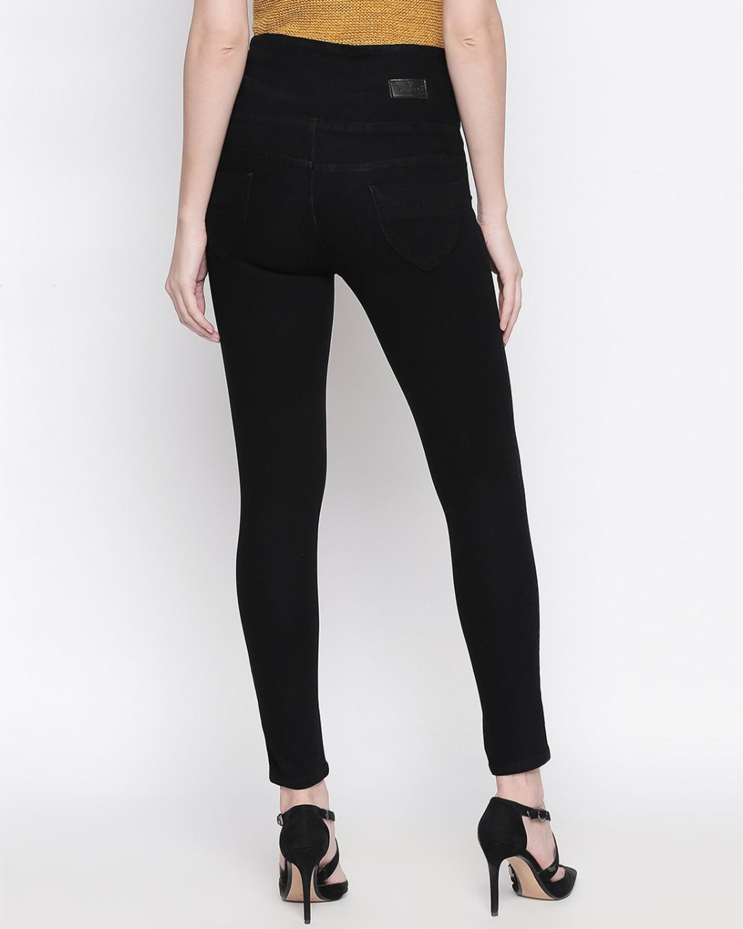 Shop Women's Black Slim Fit High Rise Jeans-Back