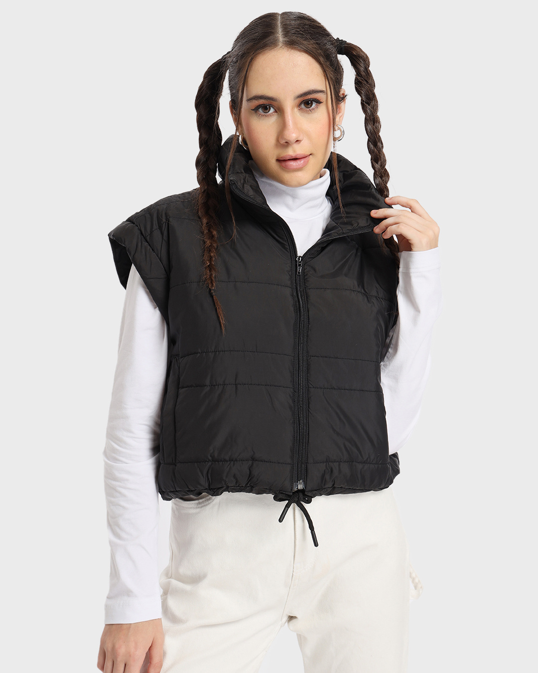 BODY Padded Jacket Puffer Jacket Women's Size S polyester black type Vintage Second Hand