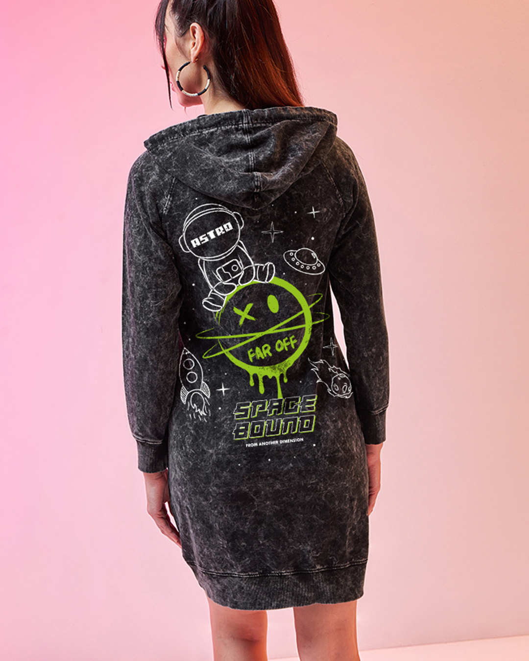 Women's Hoodie Dress - Tacopreneur (Black Logo) main image 1
